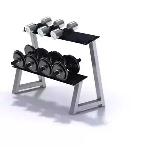 Dumbbell Rack With Dumbbells