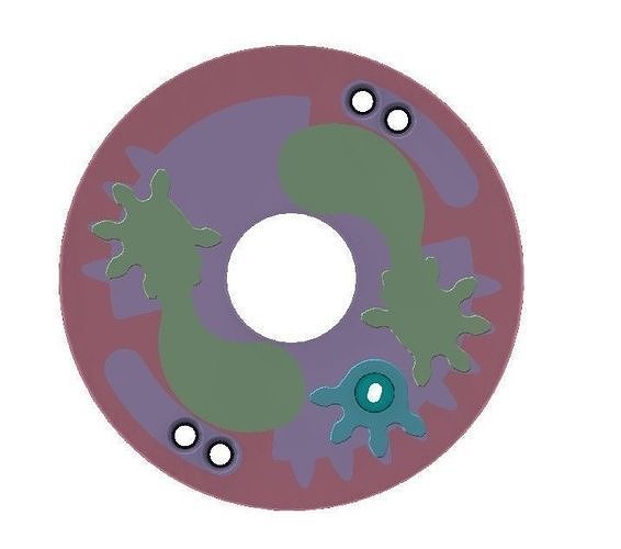 3D Printable Iris mechanism-3DP2BLROD10A Free 3D print model