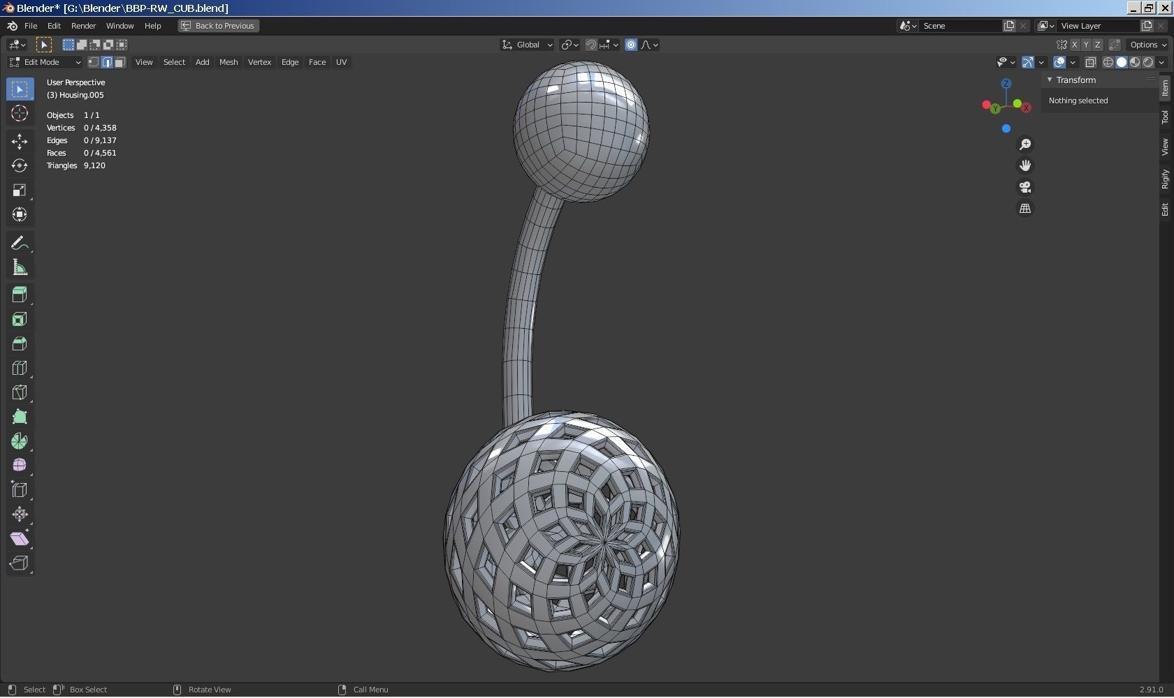 Navel belly-button piercing jewellery-jewelry 3D model set 3D model_13