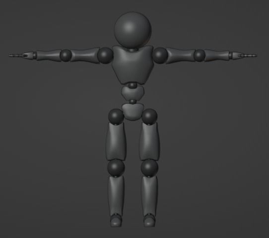 Skeletal Base Model Low-poly 3D model_6