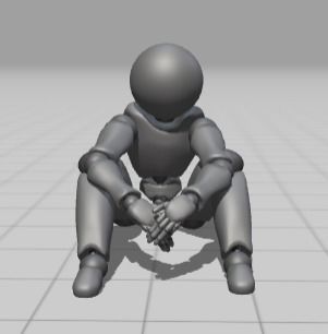 Skeletal Base Model Low-poly 3D model_2