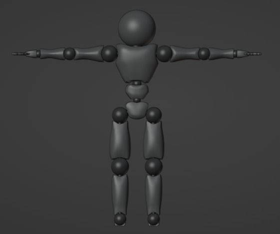 Skeletal Base Model Low-poly 3D model_4