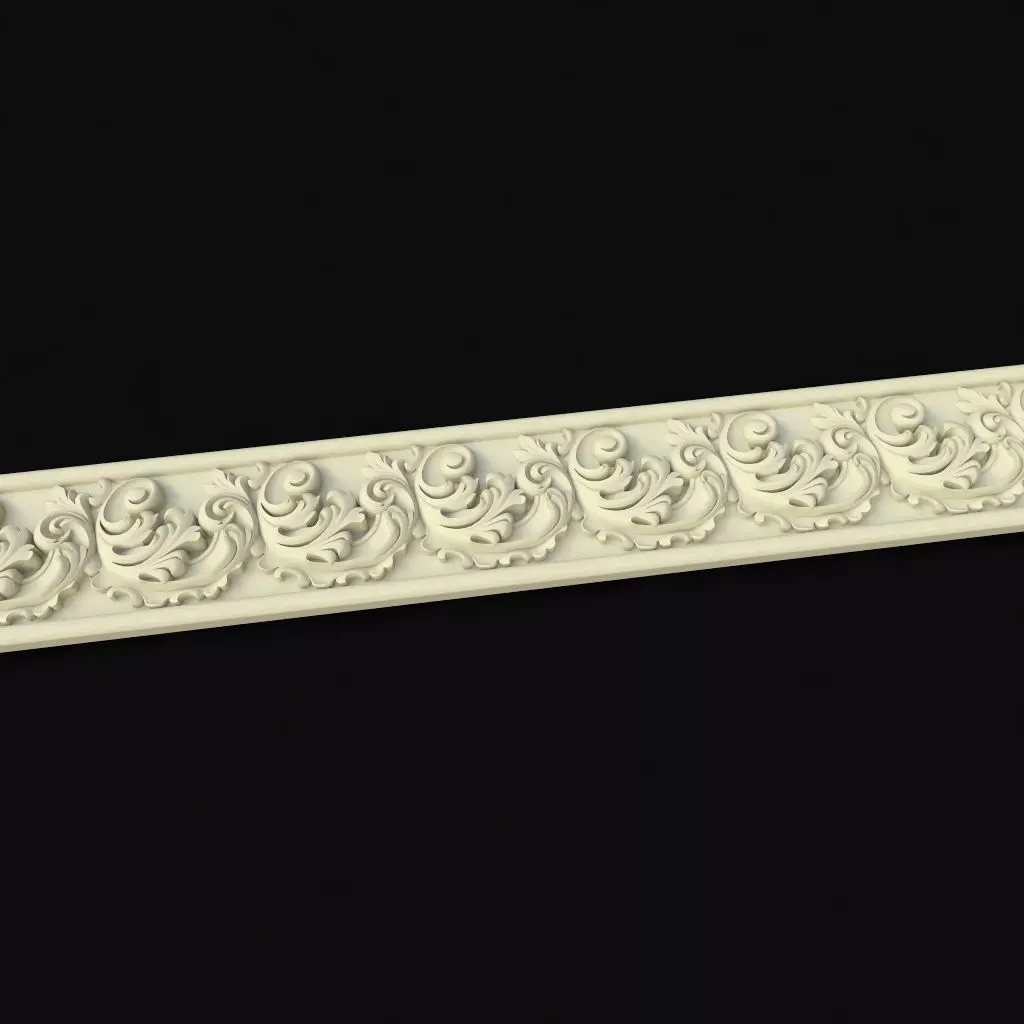 carved baguette 3D model_0