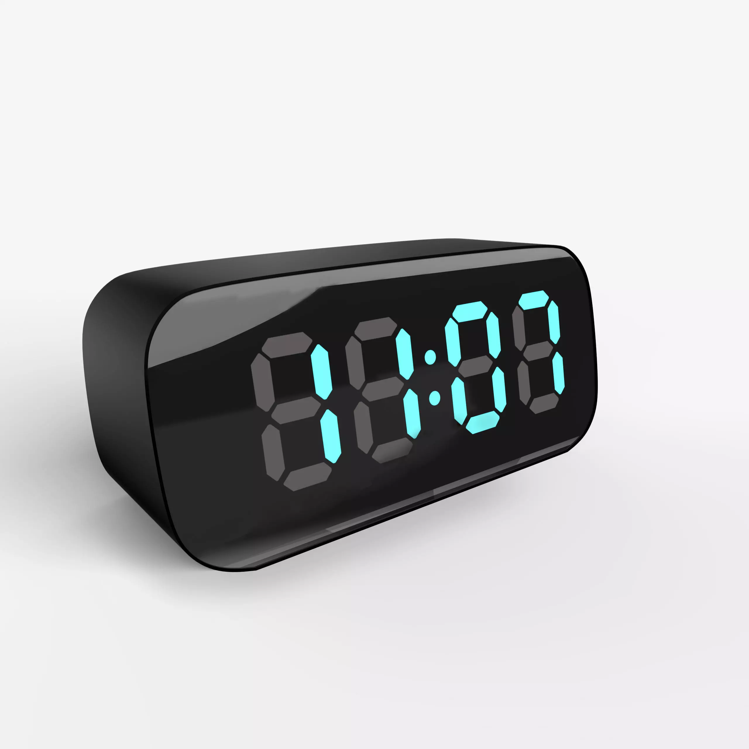 Clock digital alarm Free low-poly 3D model