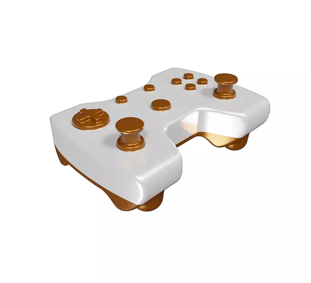 Spectacular Wireless Gamepad Low-poly 3D model_0
