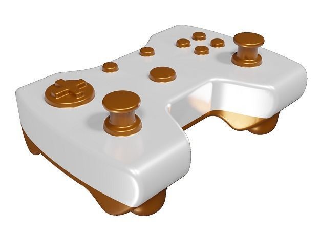 Spectacular Wireless Gamepad Low-poly 3D model_1