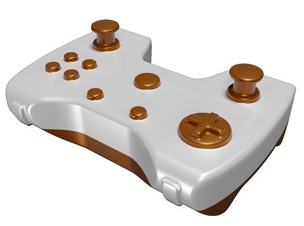 Spectacular Wireless Gamepad Low-poly 3D model_2
