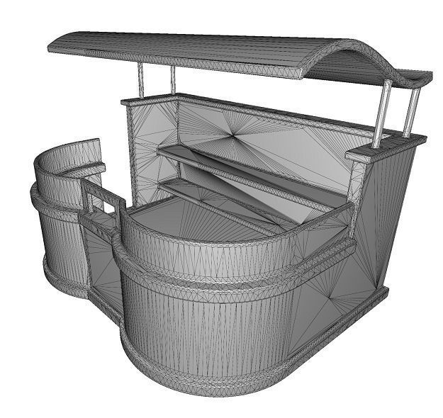 Spectacular Stall Low-poly 3D model_4