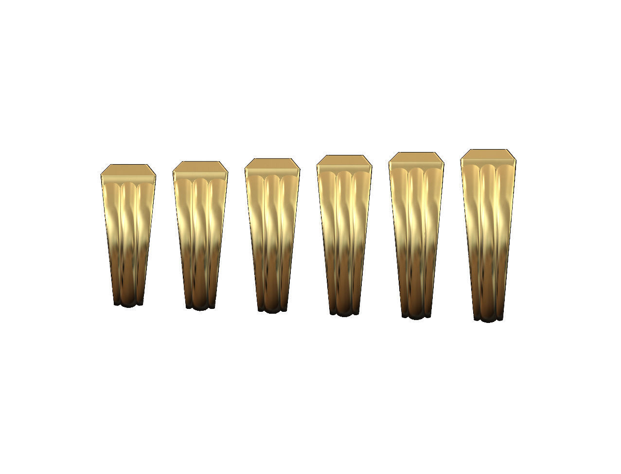 Chamfred top rounded shank rectangular signet US sizes 5to10 3D print model_1