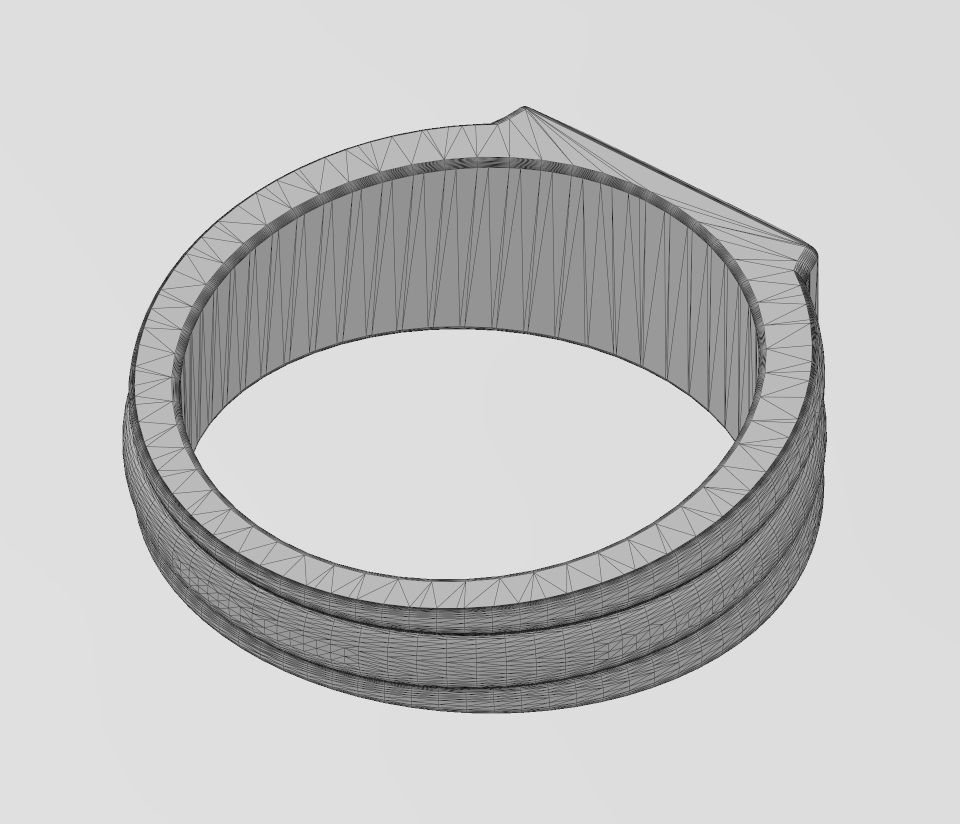 Chamfred top rounded shank rectangular signet US sizes 5to10 3D print model_12