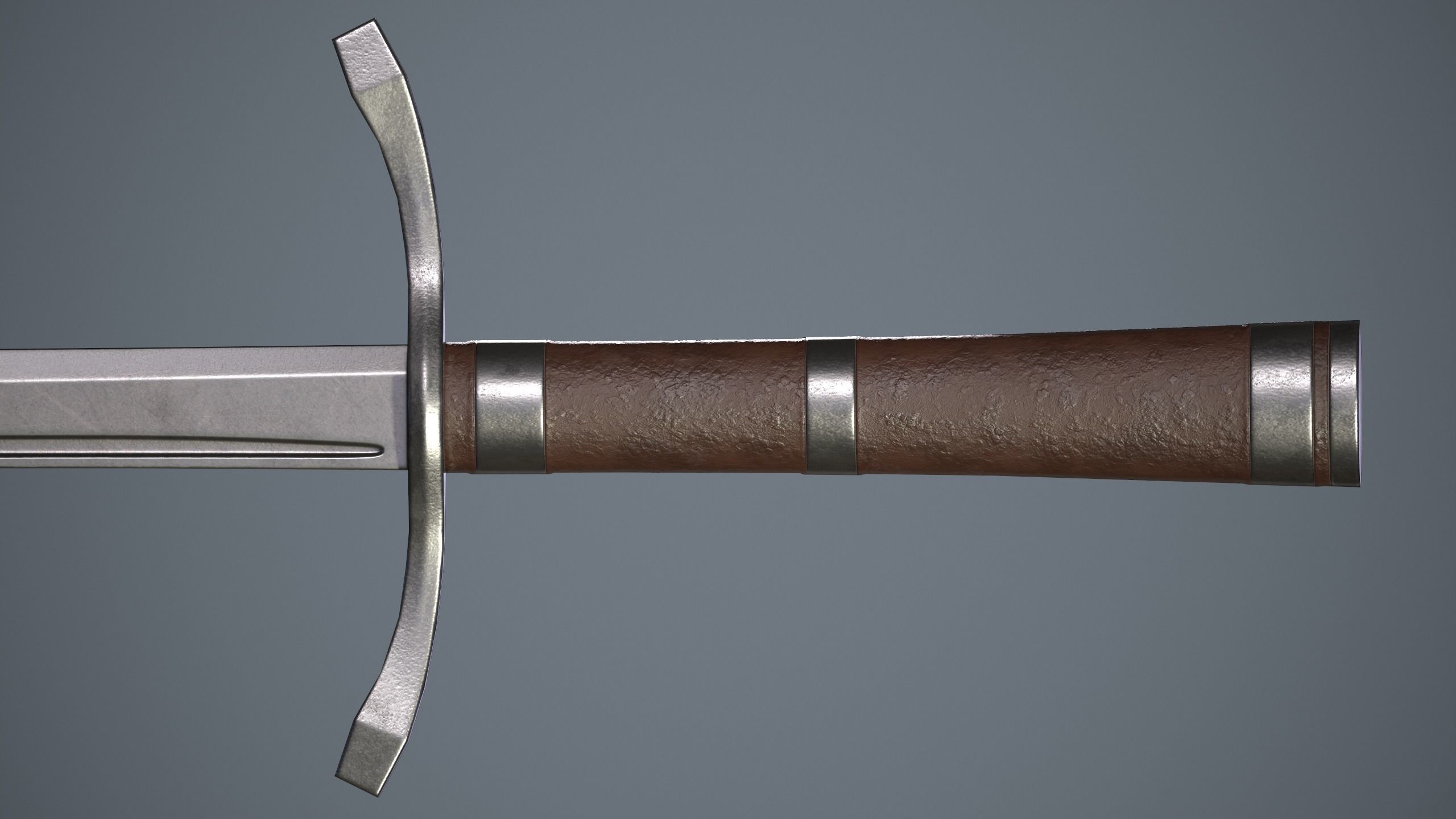 Two-handed swords  Low-poly 3D model_2