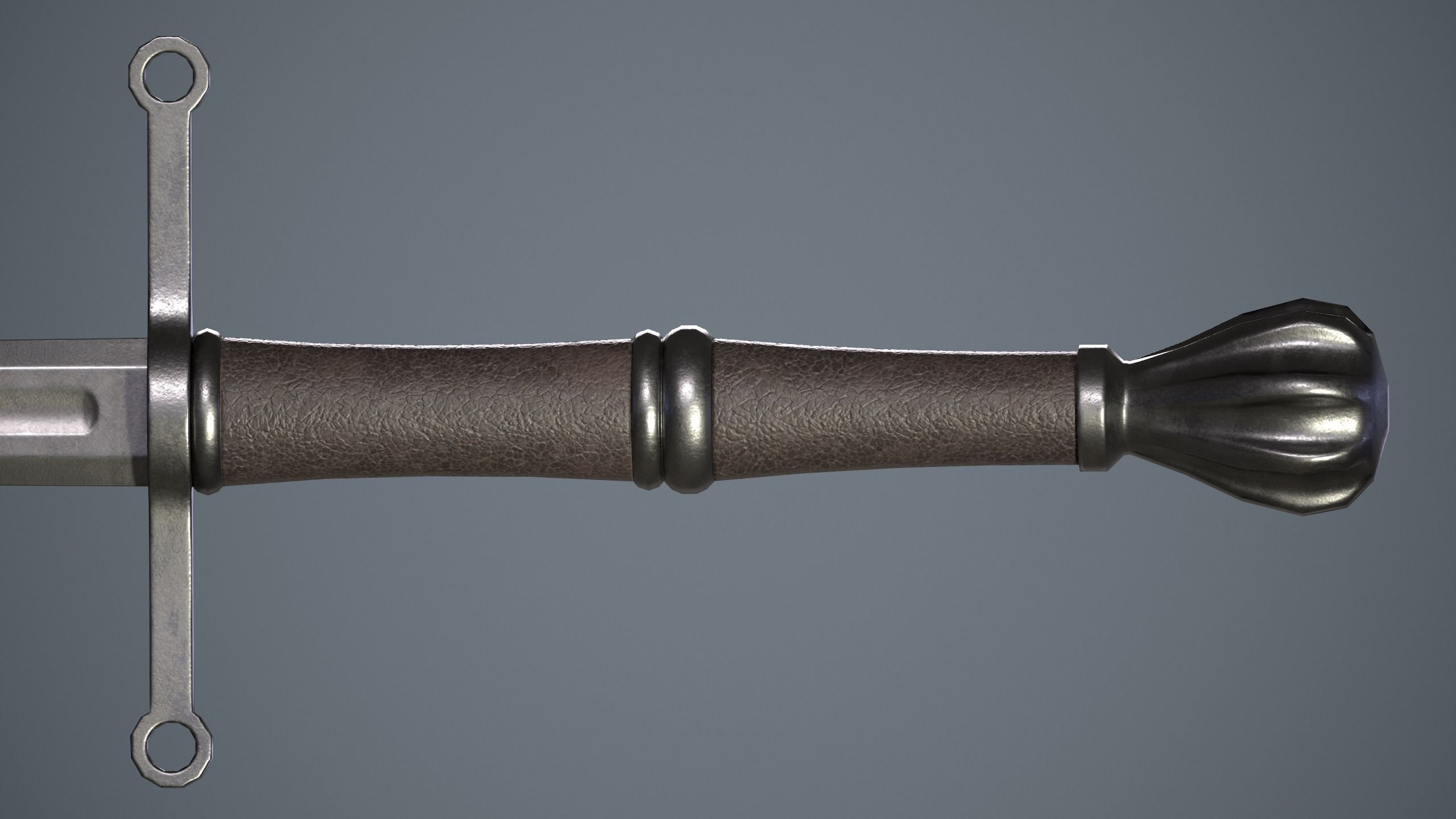 Two-handed swords  Low-poly 3D model_1