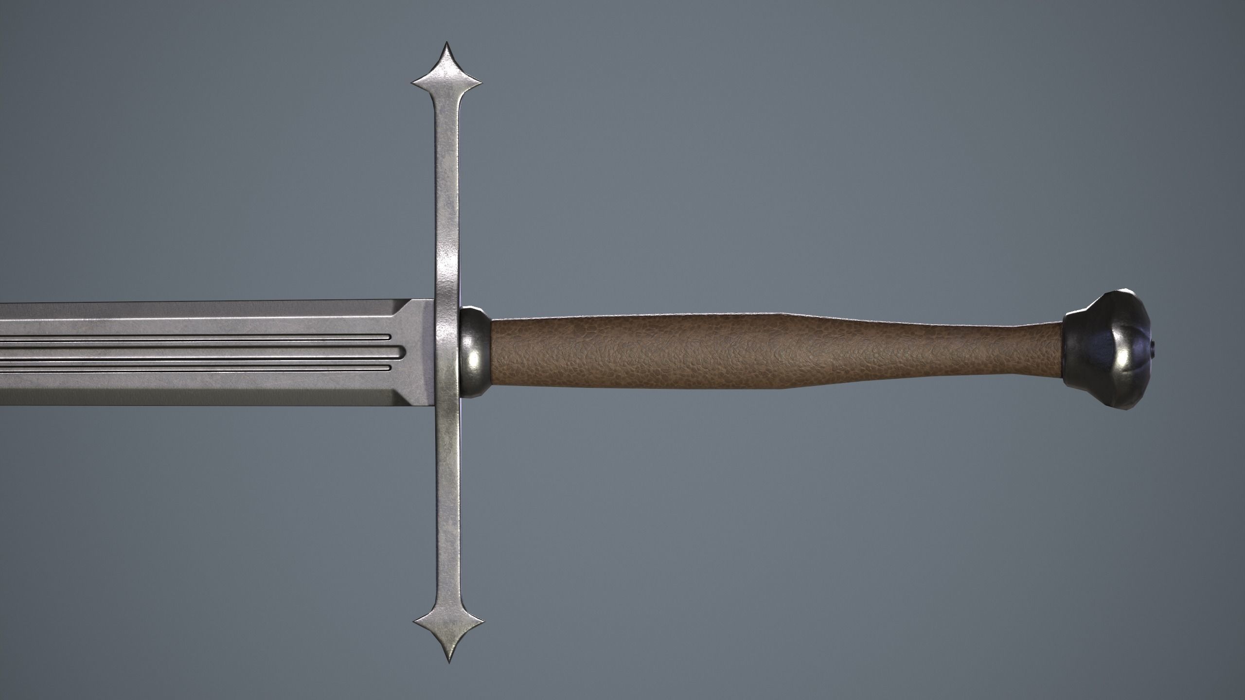 Two-handed swords  Low-poly 3D model_3