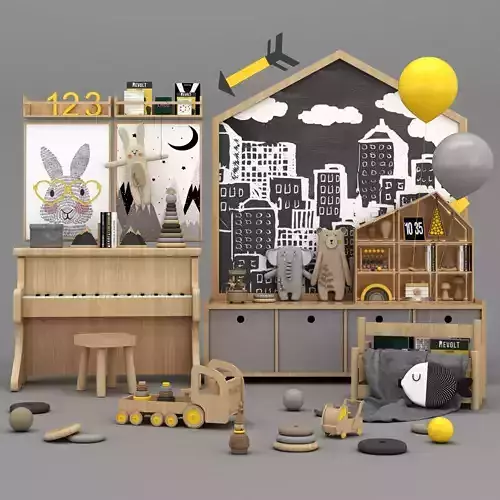 toys and furniture set