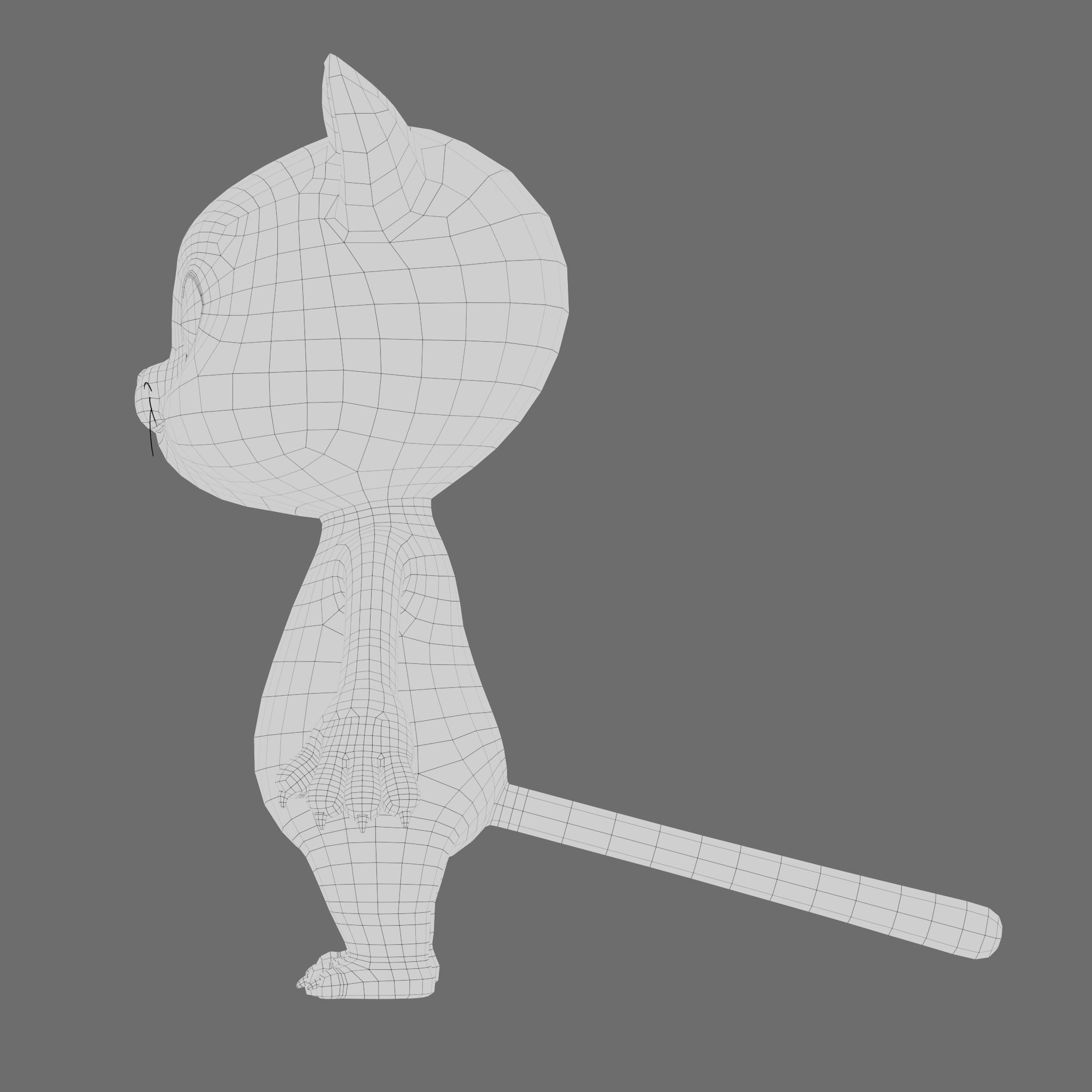 Cat cartoon character modeling textures 3D model_8