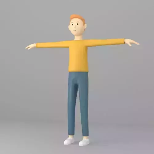 3D character cartoon 3D model