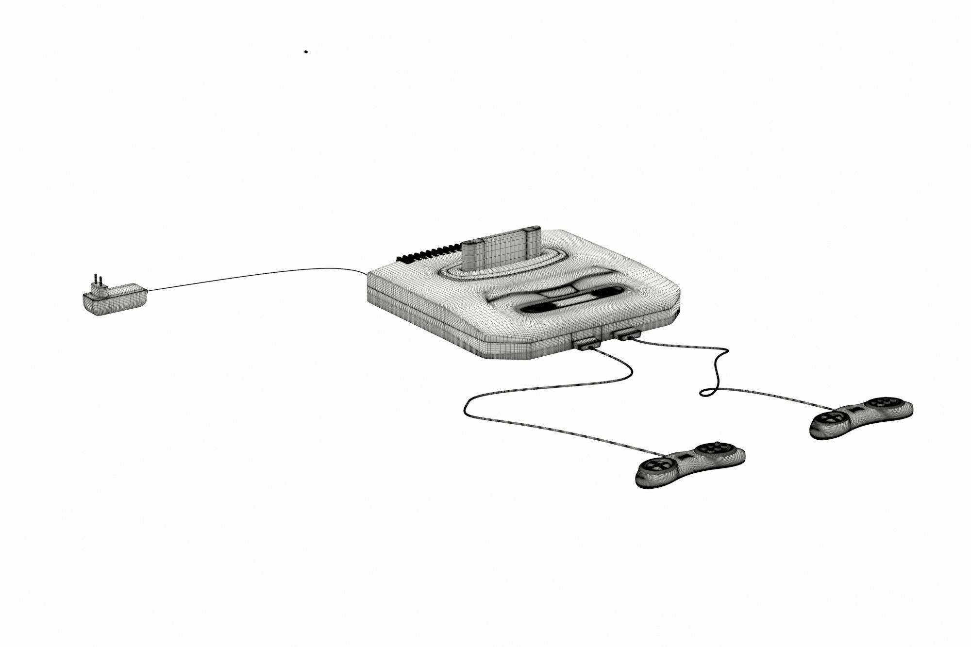 Sega mega drive 2 3D model_3