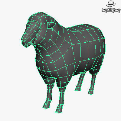 Farm Animals Low-poly 3D model_32