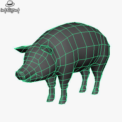 Farm Animals Low-poly 3D model_26