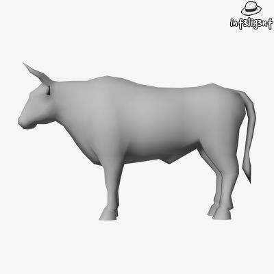 Farm Animals Low-poly 3D model_1