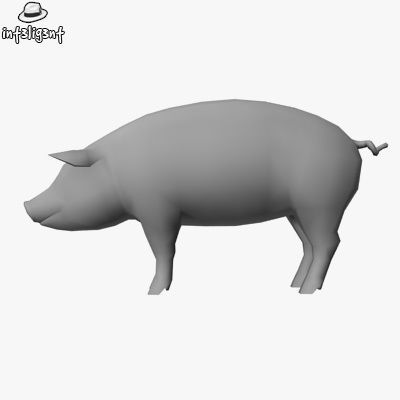 Farm Animals Low-poly 3D model_25