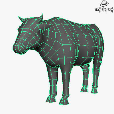 Farm Animals Low-poly 3D model_5