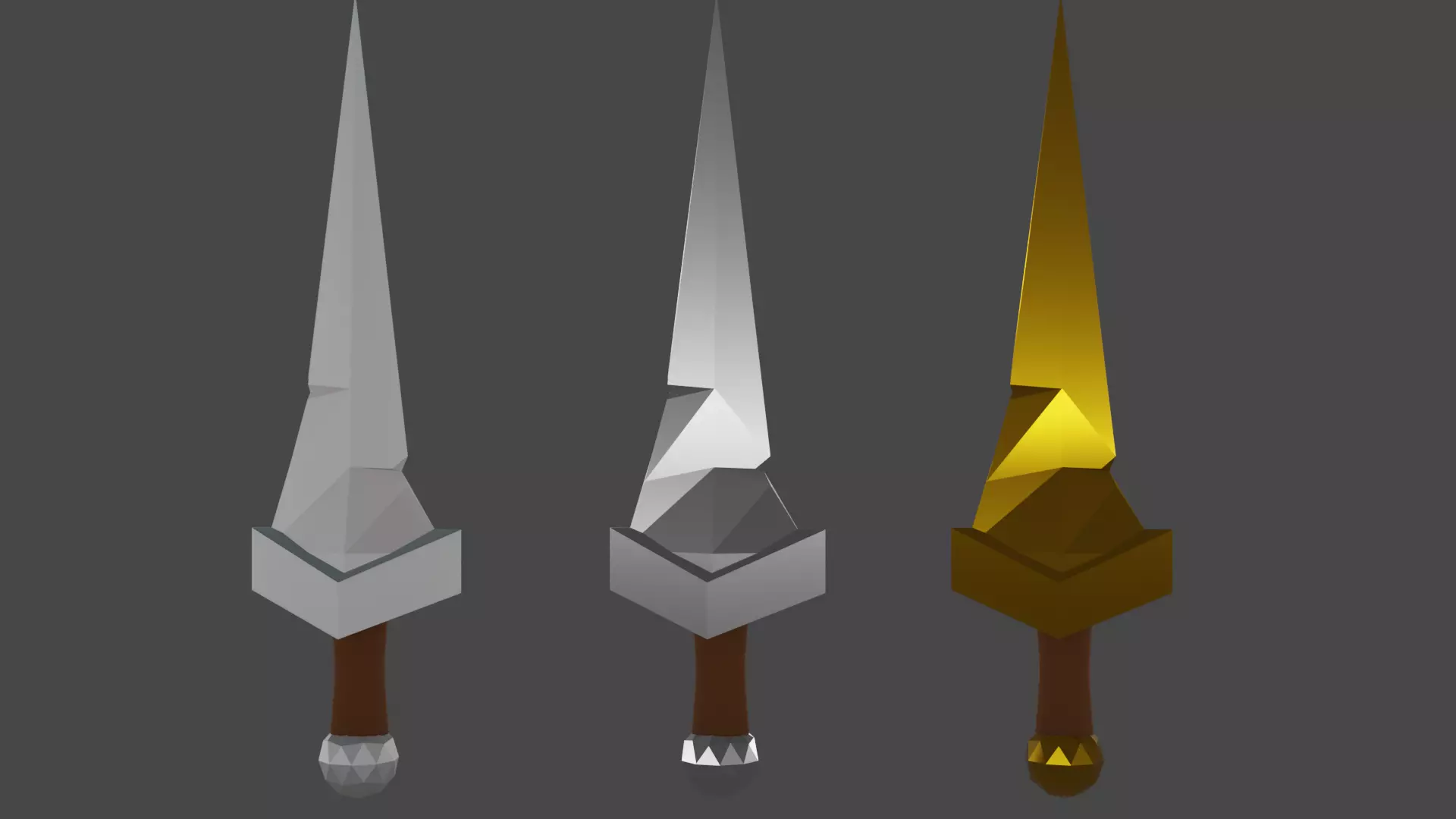 Free Dagger low-poly Free low-poly 3D model