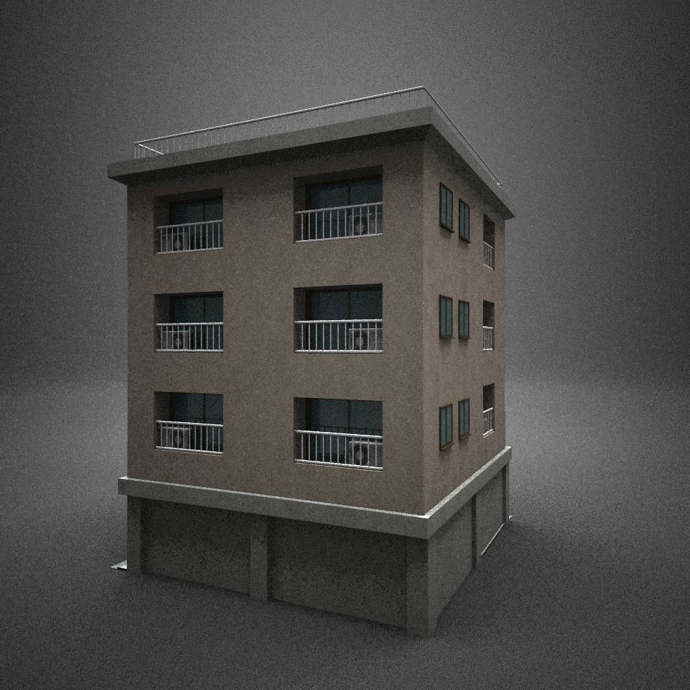 Japan building 14 model in Lightwave 3D 3D model_3