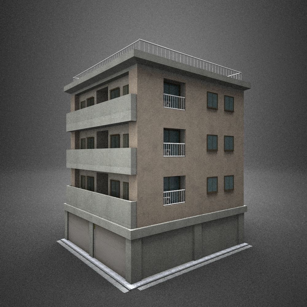 Japan building 14 model in Lightwave 3D 3D model_6