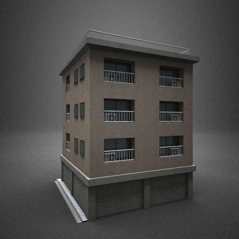 Japan building 14 model in Lightwave 3D 3D model_4