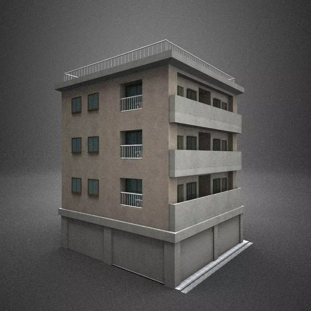 Japan building 14 model in Lightwave 3D 3D model_0