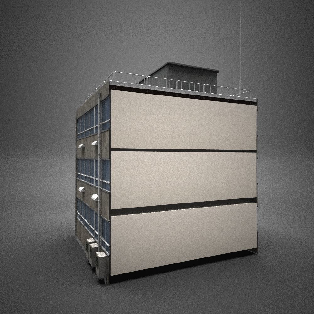 Japan building 15 model in Lightwave 3D 3D model_4