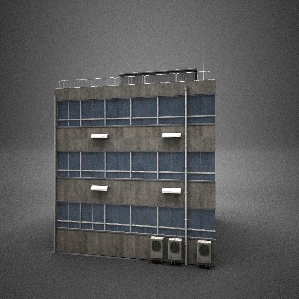 Japan building 15 model in Lightwave 3D 3D model_5
