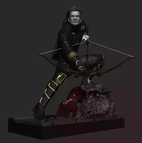 Hawkeye Endgame Fanart Statue 3D print model