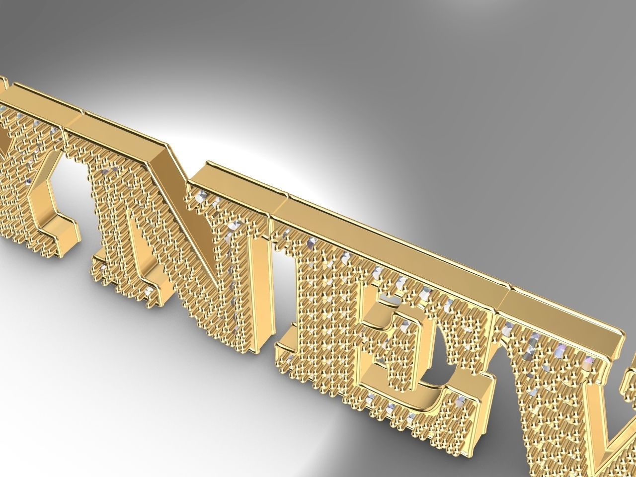 happy new year pendant stl file verified 3D print model_17