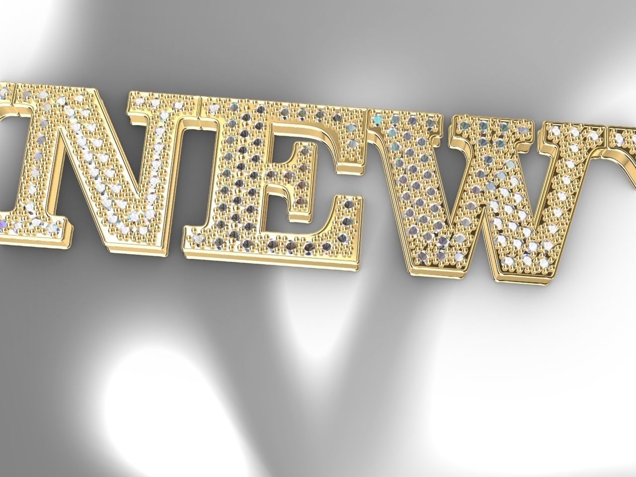 happy new year pendant stl file verified 3D print model_1