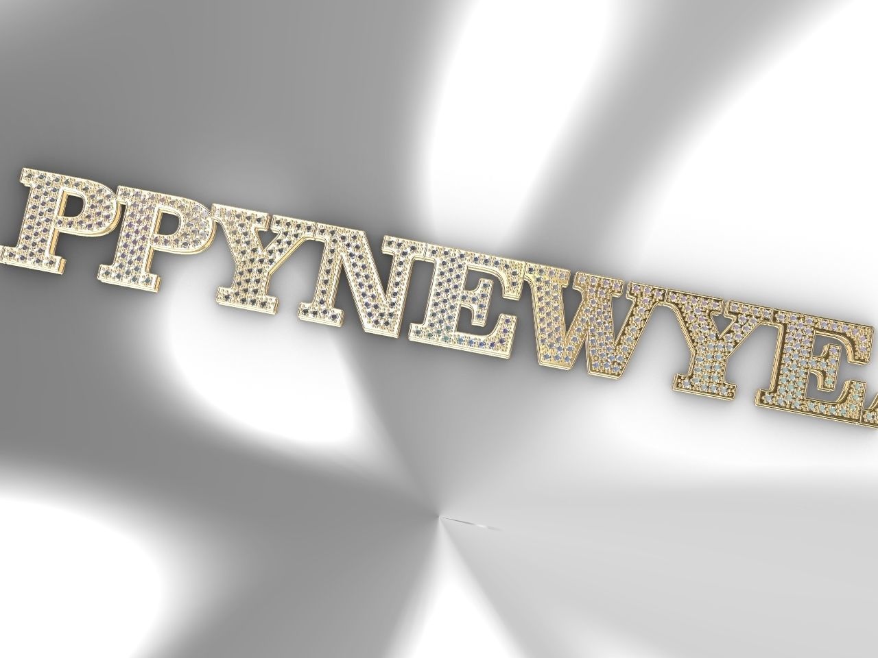 happy new year pendant stl file verified 3D print model_7