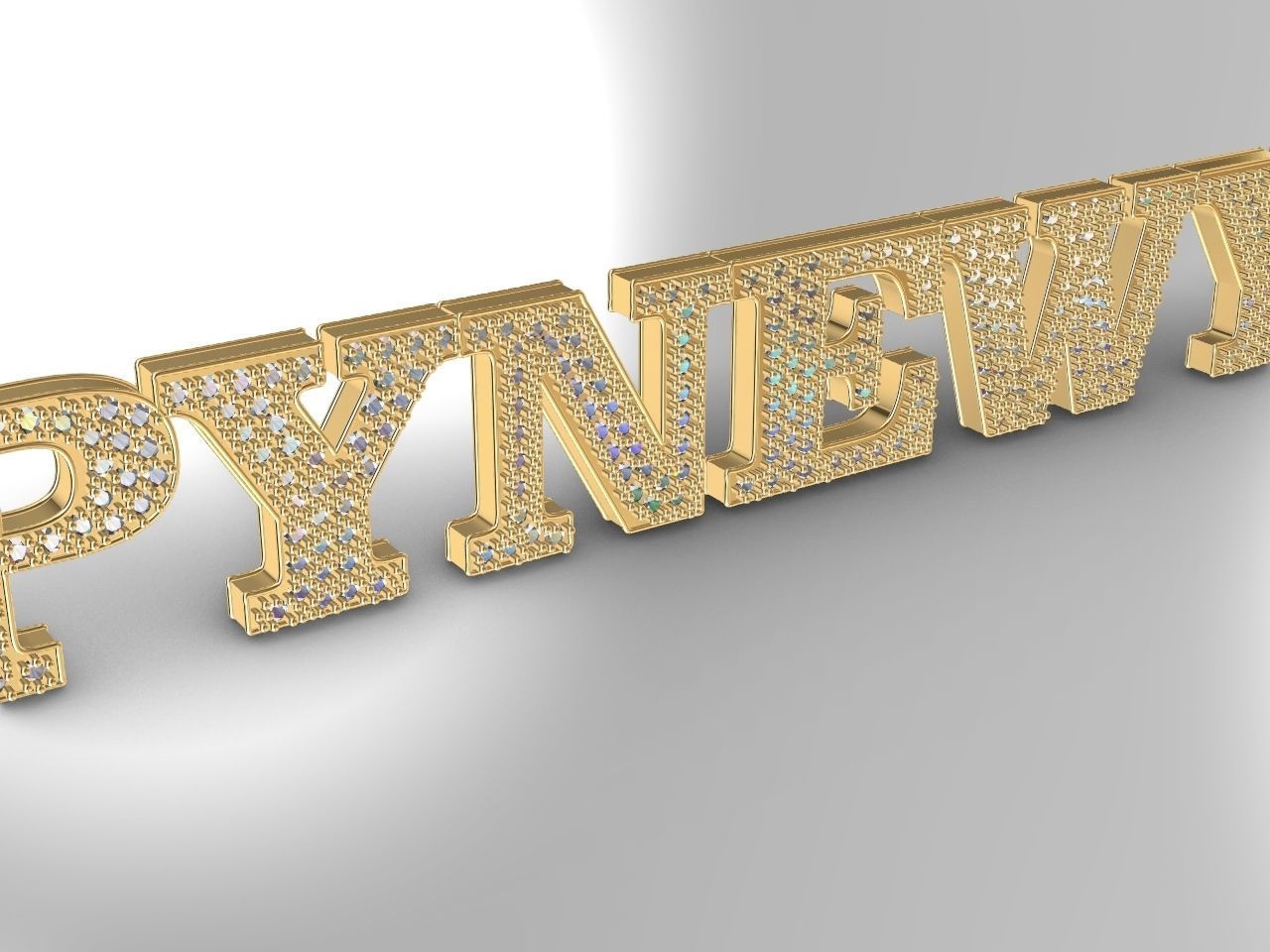 happy new year pendant stl file verified 3D print model_14