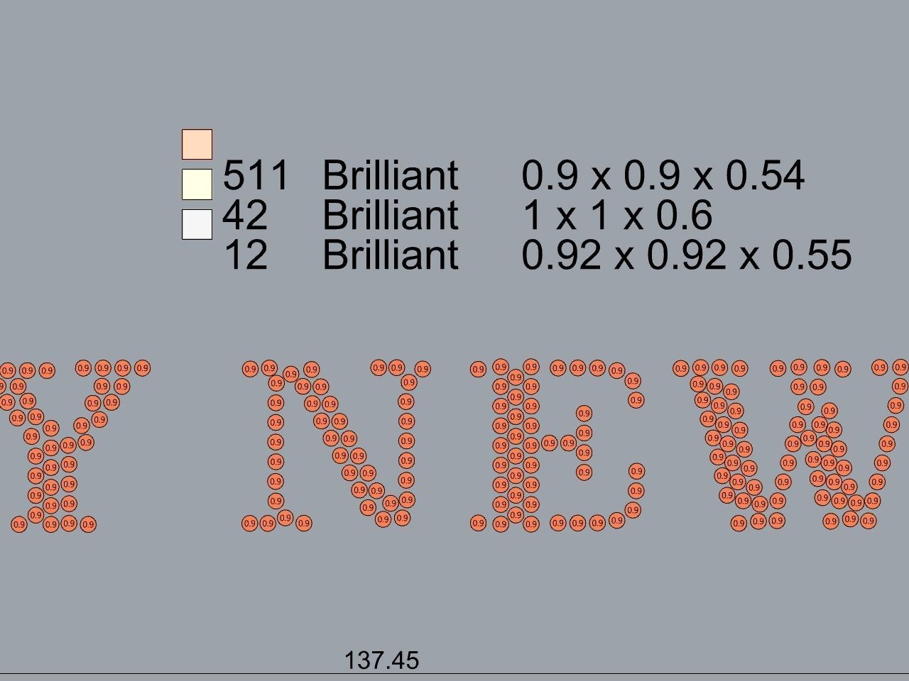 happy new year pendant stl file verified 3D print model_2