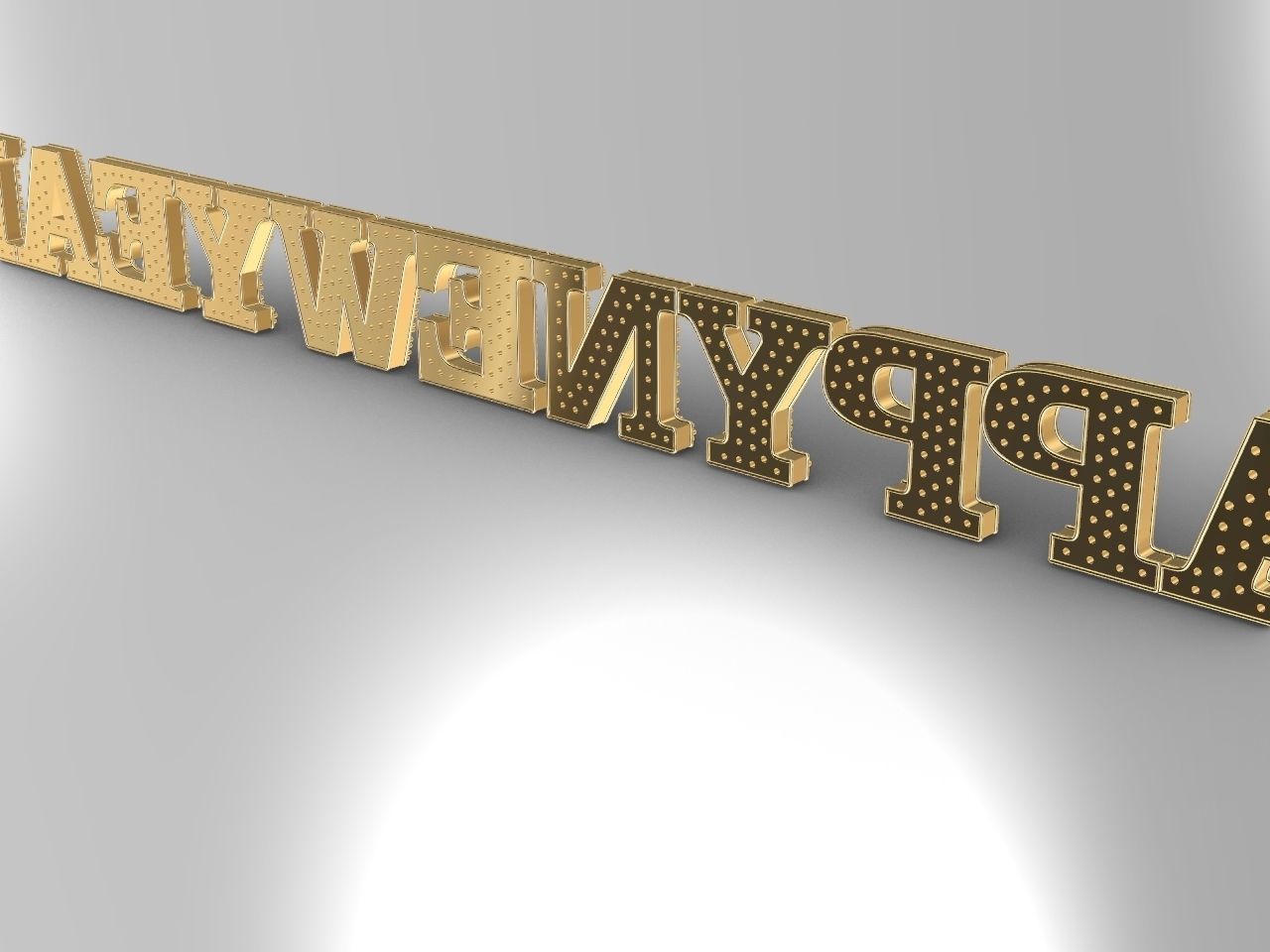 happy new year pendant stl file verified 3D print model_13