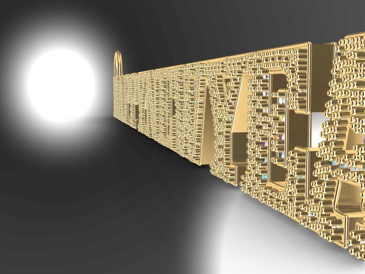 happy new year pendant stl file verified 3D print model_15