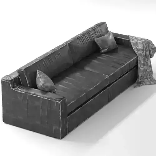 Flodafors black sofa 3D model