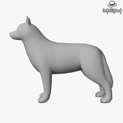 Dogs Collection bull terrier Low-poly 3D model_46