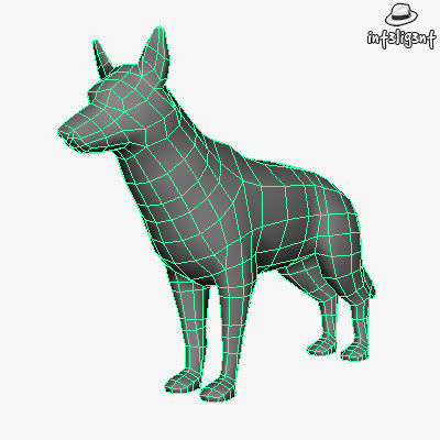 Dogs Collection bull terrier Low-poly 3D model_32