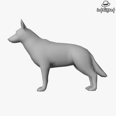 Dogs Collection bull terrier Low-poly 3D model_31