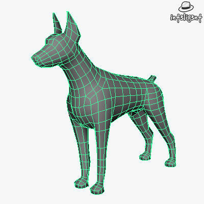 Dogs Collection bull terrier Low-poly 3D model_26