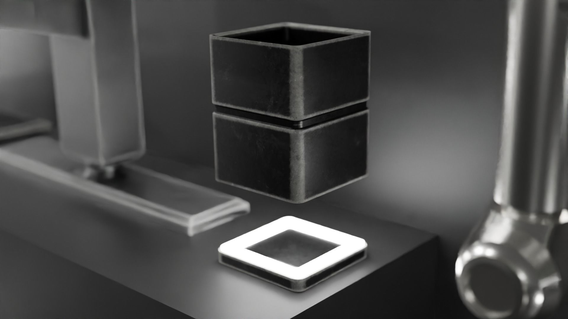 Bathroom sci-fi interior set  Low-poly 3D model_9