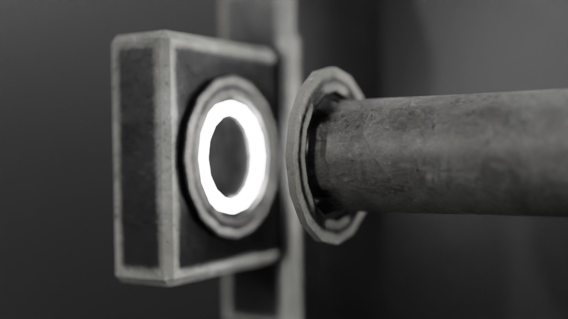 Bathroom sci-fi interior set  Low-poly 3D model_16