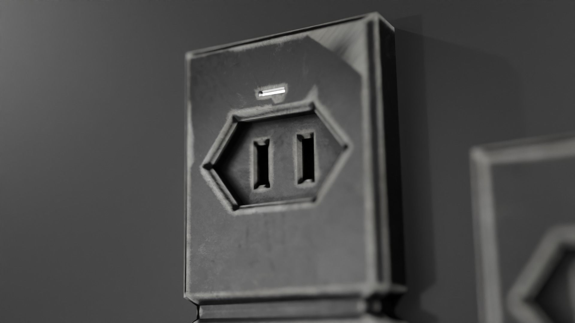 Bathroom sci-fi interior set  Low-poly 3D model_20