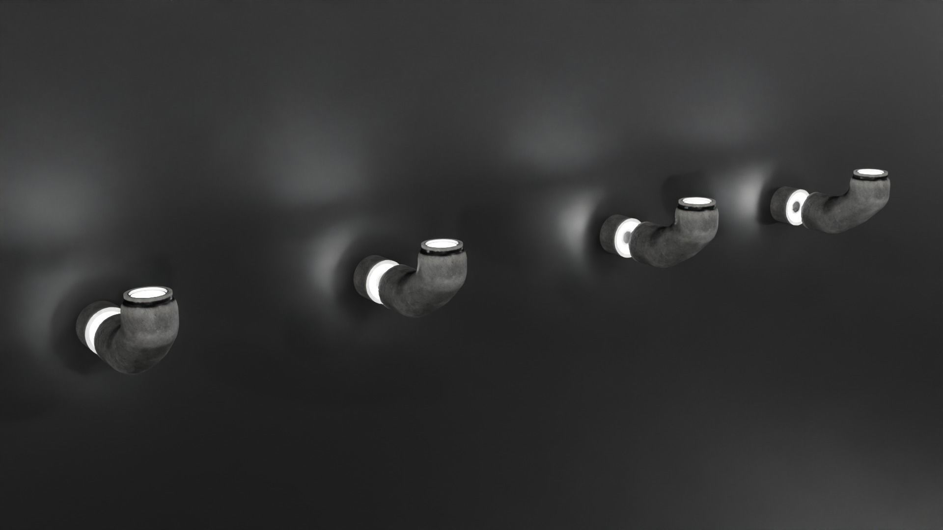 Bathroom sci-fi interior set  Low-poly 3D model_21